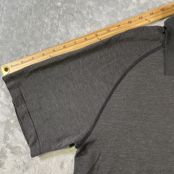 Lululemon Polo Shirt Men XL Black Lightweight Preppy Casual Short‎ Sleeve - Picture 6 of 11